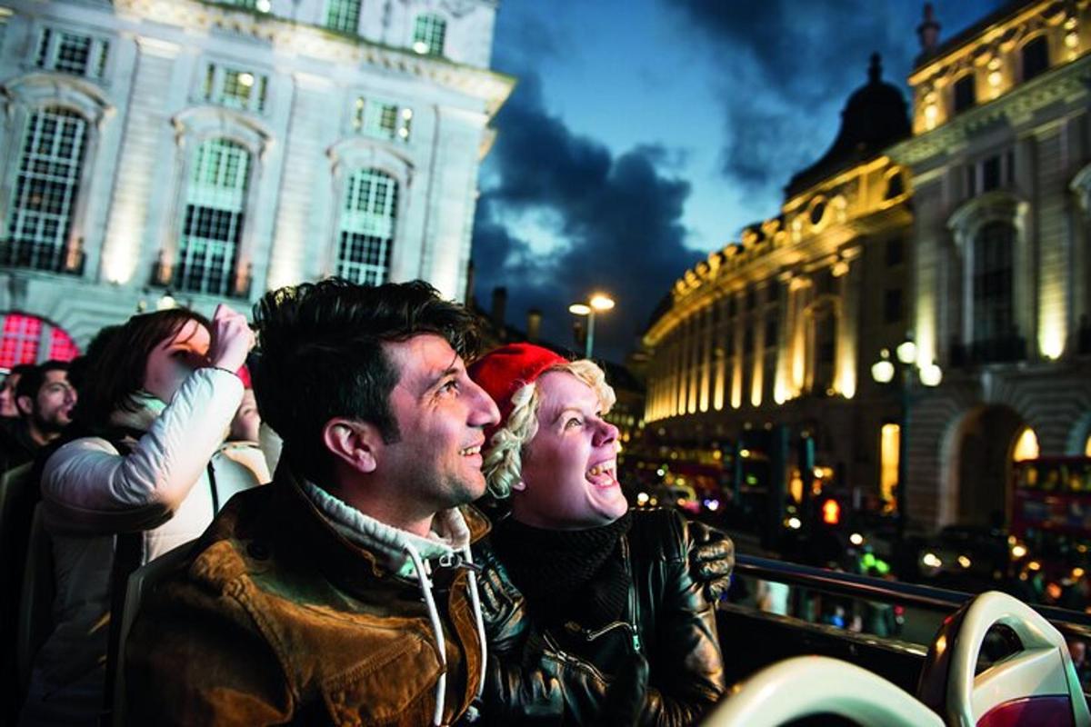 London Christmas Lights Tour on Open-Top Bus