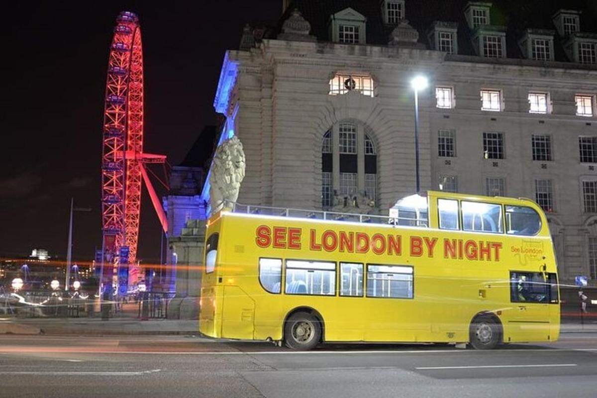 See London Christmas Lights Open-Top Bus Tour with guide