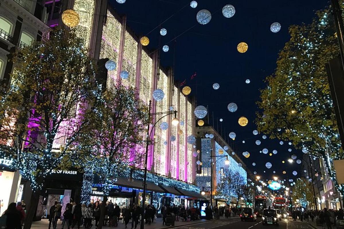 See London Christmas Lights Open-Top Bus Tour with guide