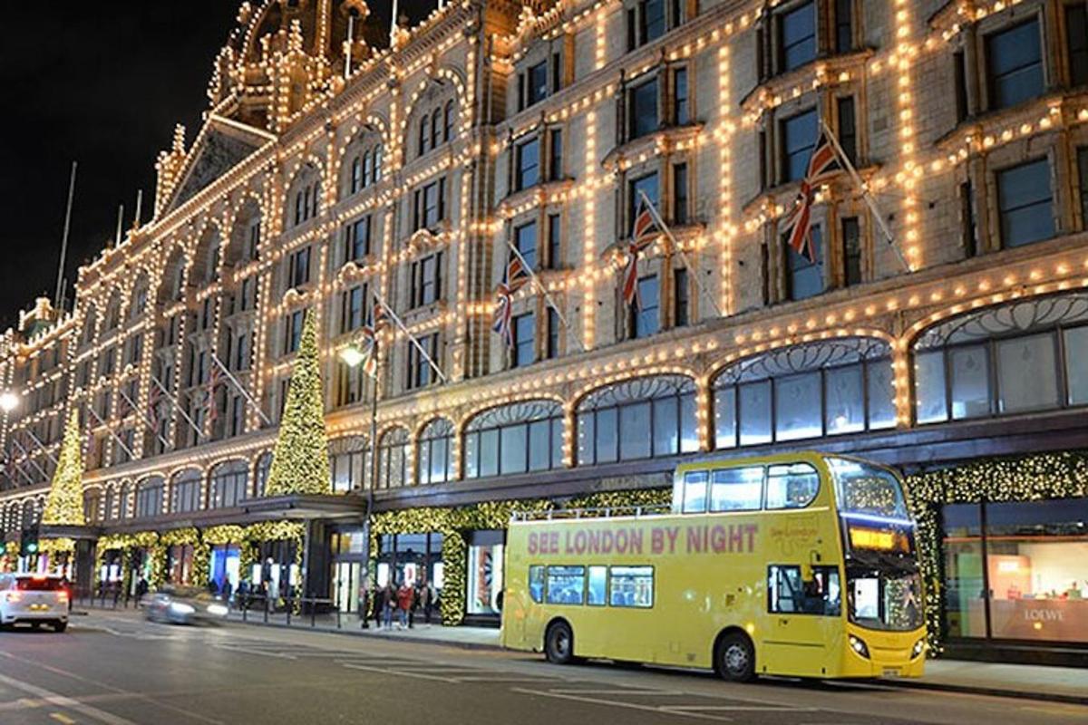 See London Christmas Lights Open-Top Bus Tour with guide